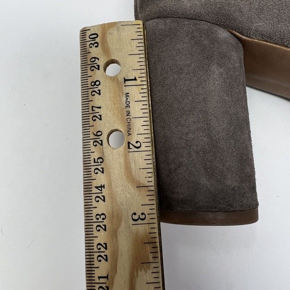 Women's Coach 3" Block Heels Size 9.5 Grey Suede Shoes - Picture 10 of 10